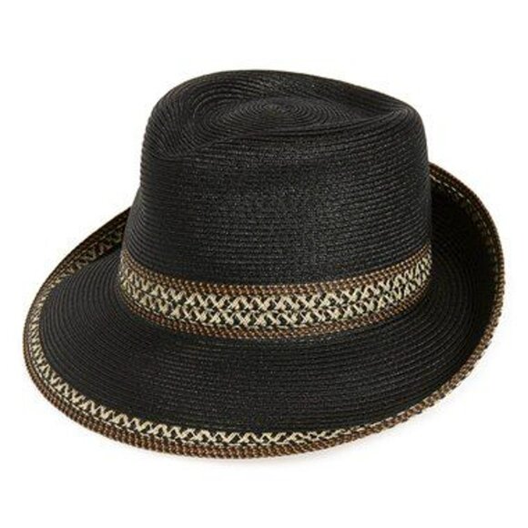 ERIC JAVITS NEW YORK SQUISHEE PACKABLE UPF 50+ RESORT VACATION STRAW HAT FEDORA - Picture 3 of 11